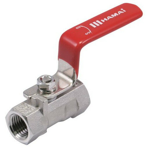 ハマイ ステンレス製ネジ込ミボールバルブ(レバー) BST0108RC 工事 照明用品 工事 照明用品 管工機材 バルブ(代引不可)【送料無料】