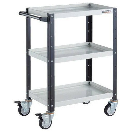 TRUSCO ツールワゴン バーディワゴン 600X400XH880 ウレタン車輪 ホワイト/ブラック BDW963UWBK 物流 保管用品 物流 保管用品 ツールワゴン スチール製ワゴン(ボルトタイプ)(代引不可)【送料無料】