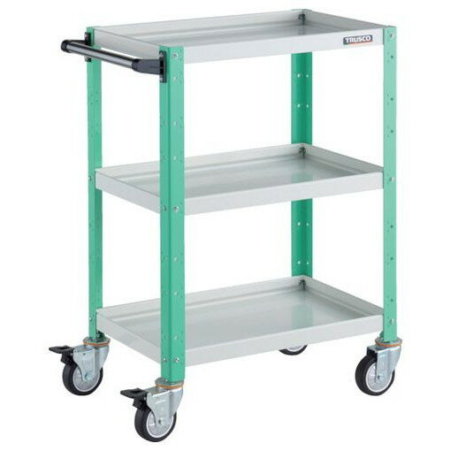 TRUSCO ツールワゴン バーディワゴン 600X400XH880 ウレタン車輪 ホワイト/ヤンググリーン BDW963UWYG 物流 保管用品 物流 保管用品 ツールワゴン スチール製ワゴン(ボルトタイプ)(代引不可)【送料無料】