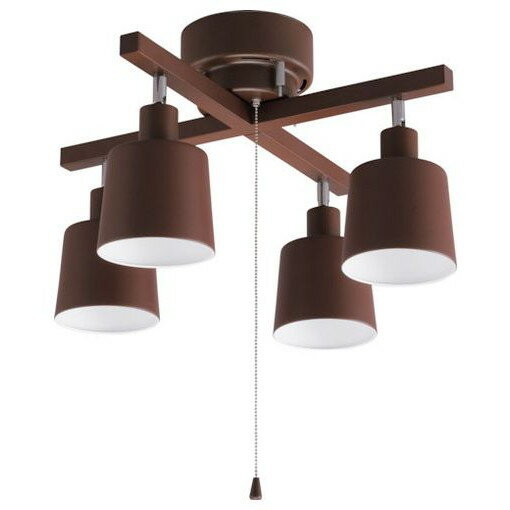 IRIS 537645 4灯シーリング クロス ブラウン CE4LA20CT 工事 照明用品 工事 照明用品 作業灯 照明用品 ..