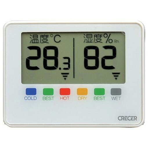 クレセル デジタルポータブル温湿度計 CR1500W 測定 計測用品 測定 計測用品 環境計測機器 温度計 湿度..
