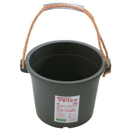 ANZEN プラバケツ13型 グレー BAKEGR 工事 照明用品 工事 照明用品 土木作業 大工用品 土木バケツ プラ..