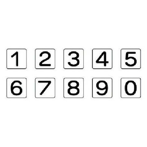 Rakuten - ユニット 配管ステッカー 数字1~0 各1(小) 40×40 10枚組 AS.24.20S 安全用品 安全用品 標識 標示 安全標識(代引不可)