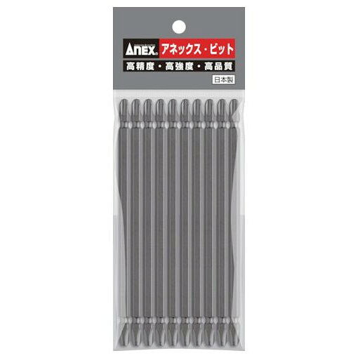 【商品スペック】特長●メッキ層の影響を受けないラッカー＋防錆油処理です。●耐久性抜群です。用途●電動ドライバーに装着して、プラスネジ回しに。仕様●刃先：［［＋］］3●全長(mm)：150●シャンク径(mm)：H6.35仕様2●10本組●両頭ビット●マグネット付材質／仕上●ビット材質:クローム・モリブデン・バナジウム鋼セット内容／付属品注意【代引きについて】こちらの商品は、代引きでの出荷は受け付けておりません。【送料について】北海道、沖縄、離島は別途送料を頂きます。