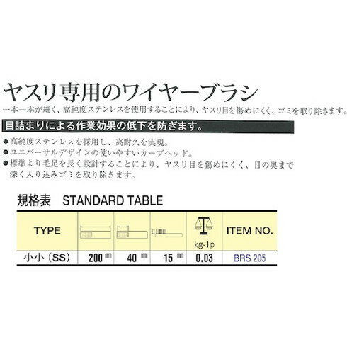 ツボサン ヤスリブラシ 小小 BRS205 電動 油圧 空圧工具 電動 油圧 空圧工具 研削...