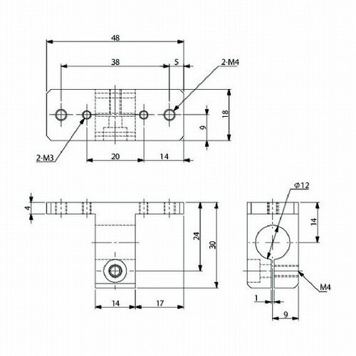 アインツ ブラケット・TH・φ12・MCD用 アインツ N01866301 メカトロ部品 軸受 駆動機器 伝導部品 ロボットハンド用パーツ(代引不可)