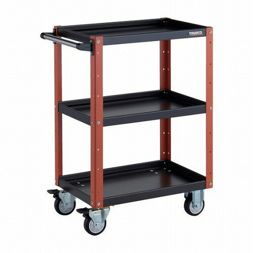 TRUSCO ツールワゴン イーグルワゴン 600X400XH880 ウレタン車輪 ブラック/オレンジ TRUSCO EGW963UBKO..