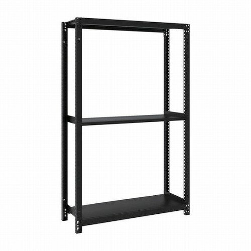 TRUSCO スチールラック M1型ボルトレス軽量棚900X320XH1500 3段 サテンブラック TRUSCO M15333SB 物流 ..