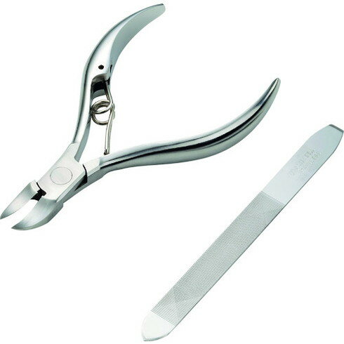 GREENBELL ステンレス製ニッパーツメキリ&ツメヤスリセット GREENBELL G1027 清掃 衛生用品 労働衛生用..