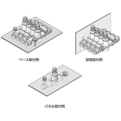 【商品スペック】特長●アクチュエータの遠隔、集中制御に便利なインライン形スピードコントローラです。●取付部が360°回転するため、底面、側面、パネルマウントなど、取付・設置方式が自在に選択可能、取付用ブラケットが不要です。●エアファイバ仕様および大口径タイプを追加し、適用チューブサイズがΦ1.8〜Φ12と拡がり、一挙にバリエーションを充実しました。●小形ながら最大流量が大きく、シリンダサイズ、速度制御の選択範囲を充実しました。●チェックパッキンには耐オゾン材料、樹脂部には難燃性（UL94規格V-O相当）を標準採用しています。用途●空圧シリンダの速度調整用に。仕様●適合チューブ外径(mm)：6●使用圧力(MPa)：0.1〜1.0●使用流体：圧縮空気●流体温度(℃)：5〜60（但し、凍結なきこと）●耐圧力(MPa)：1.5●周囲温度(℃)：0〜60●ボディサイズ：1/4ねじ相当仕様2●接続タイプ：インライン●流量タイプ：標準流量●自由流れ流量：130L/min（有効断面積：1.9[[MM2]]）●制御流れ流量：130L/min（有効断面積：1.9[[MM2]]）●参考適用シリンダチューブ内径：φ4〜φ25mm●ニードル回転数：12回●メーターインタイプ材質／仕上●樹脂部：ポリブチレンテレフタレート、ポリエーテルイミド●金属部：黄銅、ステンレス鋼●パッキン部：ニトリルゴム、水素化ニトリルゴムセット内容／付属品注意●流体温度・周囲温度：凍結なきこと。●エア質（露点）によっては、断熱膨張で凍結する恐れがありますのでご注意ください。●流量は、圧力0.5MPa時の大気圧換算値です。●材質の黄銅部品は、すべて無電解ニッケルメッキ付です。【代引きについて】こちらの商品は、代引きでの出荷は受け付けておりません。【送料について】北海道、沖縄、離島は送料を頂きます。