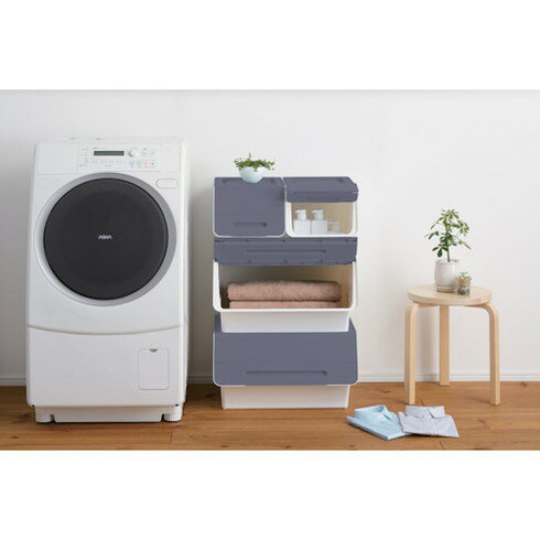 SANKA フロック スリム 30 NV/WH SANKA FRS30NVWH 物流 保管用品 収納用品 フタ式収納ケース(代引不可)