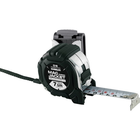 KOMELON マグジャケットクロムホルダー付キ 7.5M 爪巾25M KOMELON KMC31CML7.525 測定 計測用品 測量用品 コンベックス(代引不可)