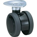 東海 プレート式双輪キャスター(エラストマー車) 50MM 黒色 東海 TE50 金物 建築資材 キャスター 双輪キャスター(代引不可)