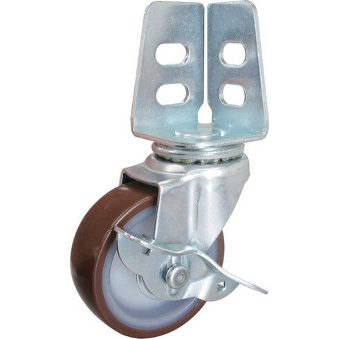 TRUSCO アングル式ウレタンキャスター 自在S付キ Φ65 TRUSCO TYSA65URS 金物 建築資材 キャスター アン..