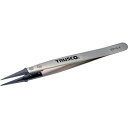 TRUSCO ESDチップピンセット 先細型 先端幅0.4mm TRUSCO EP0.4 手作業工具 プライヤー ニッパ ピンセット ピンセット(代引不可)