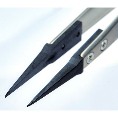 TRUSCO ESDチップピンセット 先細型 先端幅0.4mm TRUSCO EP0.4 手作業工具 プライ...