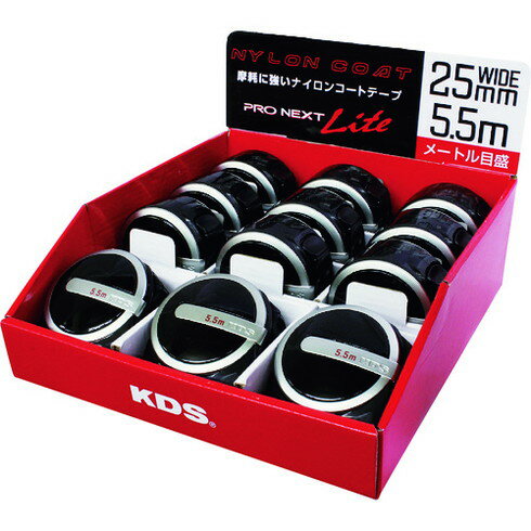 KDS プロネクストライト25巾5.5mブラック KDS PXL2555PBK 測定 計測用品 測量用品 コンベックス(代引不可)