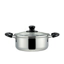 ヨシカワ 日本製 クック・ルック2 両手鍋20cm 2.7L SJ2184 ステンレス3層鋼 ガス火 IH 対応 燕三条 Yoshikawa【送料無料】(3)