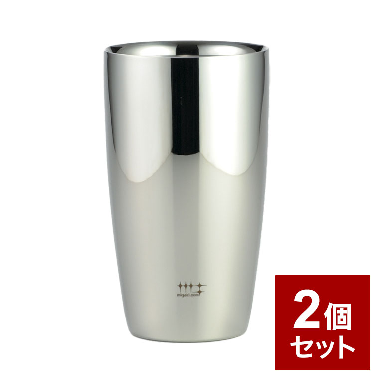 「磨き屋シンジケート×YOSHIKAWA」シリーズは、世界的に有名なモバイル機器や半導体製造精密装置等の磨きも手がける職人たちが、その確かな技術を用い、細やかな心遣いと手間を惜しみなく注いだプレミアムな逸品です。あなたもこの商品を手にした時、職人たちの熱意、魂、そして逸品と言われる技術力を感じられることでしょう。【商品説明】ステンレスをリッチに使用した2重構造仕上げ。冷えたビールをより美味しくいただけます。【サイズ】本体サイズ：72×H128mm 230g×2個箱サイズ：165×210×80mm 620g【材質】18-8ステンレス【生産国】日本【送料について】北海道、沖縄、離島は送料を頂きます。2重ビアタンブラー370ml単品2個セット