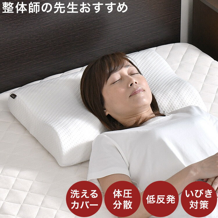 枕 まくら 点で支える枕 38×50cm 整体師が勧める 指圧効果 低反発ウレタンフォーム いびき対策 体圧分散 くぼみ設計 快眠枕 首サポート 仰向け 横寝(代引不可)【送料無料】