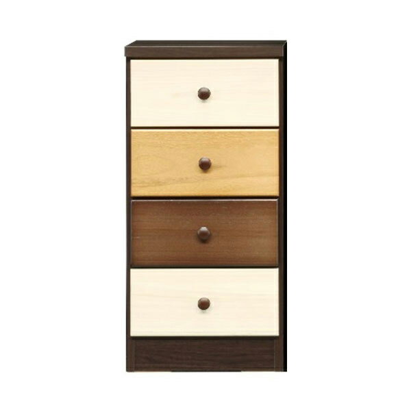 チェスト 4段 幅39cm 【国産 大川家具 完成品】 高さ80cm 無垢材 収納 タンス 桐材 日本製 木製 おしゃれ(代引不可)【送料無料】(3)