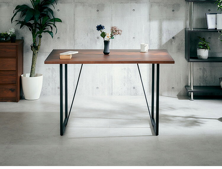 ダイニングテーブル 単品 幅120 ラバーウッド無垢材 ウォールナット ナチュラル 6人掛け リビング テーブル ダイニング おしゃれ 北欧 モダン 食卓 テーブル 天然木(代引不可)【送料無料】 [3]