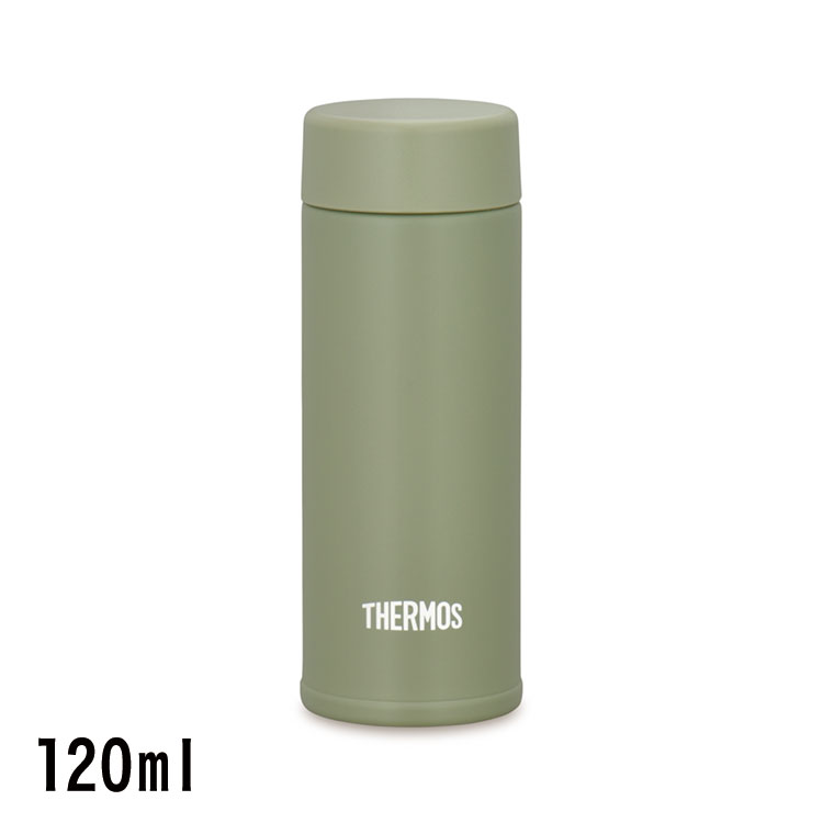 サーモス THERMOS 真空断熱ポケットマグ 120ml JOJ-120 KKI カーキ スクリュー 軽量 コンパクト 保温 保冷 ステンレス ボトル 水筒 携帯マグ 丸洗い