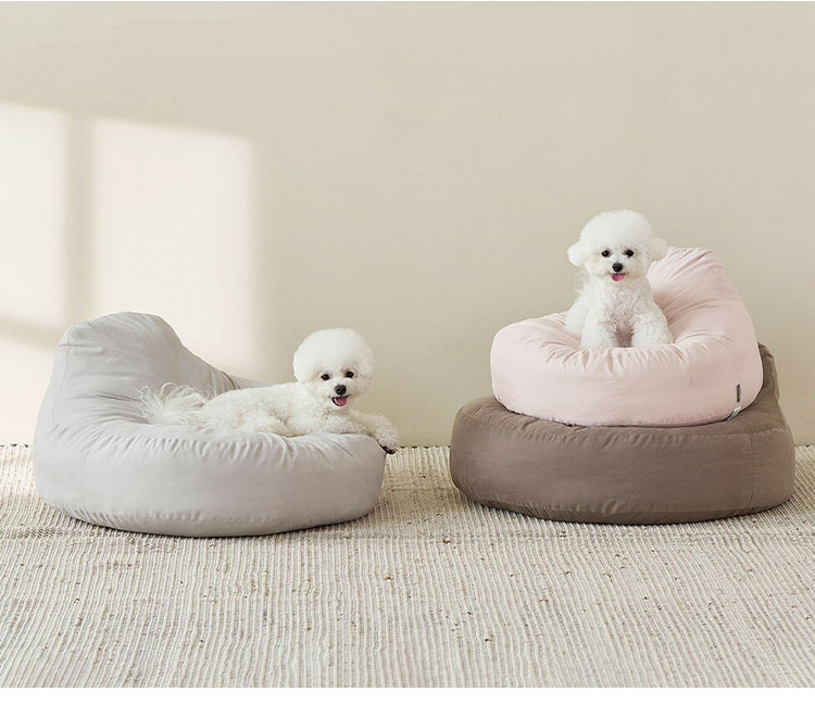 リコメン堂ホームライフ館のroomnhome もっちり犬クッション Sサイズ ビーンバッグ ペットクッション 韓国インテリア ペット用品 ペットクッション ペットベッド ペット用 ベッド くつろぎスペースビーンバッグクッション(代引不可)【送料無料】｜アングル3