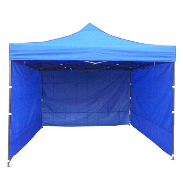 タープテント3X3M 3面横幕付 ブルー グリーン レッド ホワイト ワンタッチタープテント 3面 横幕付 大型 タープテント 3x3m(代引不可)【送料無料】