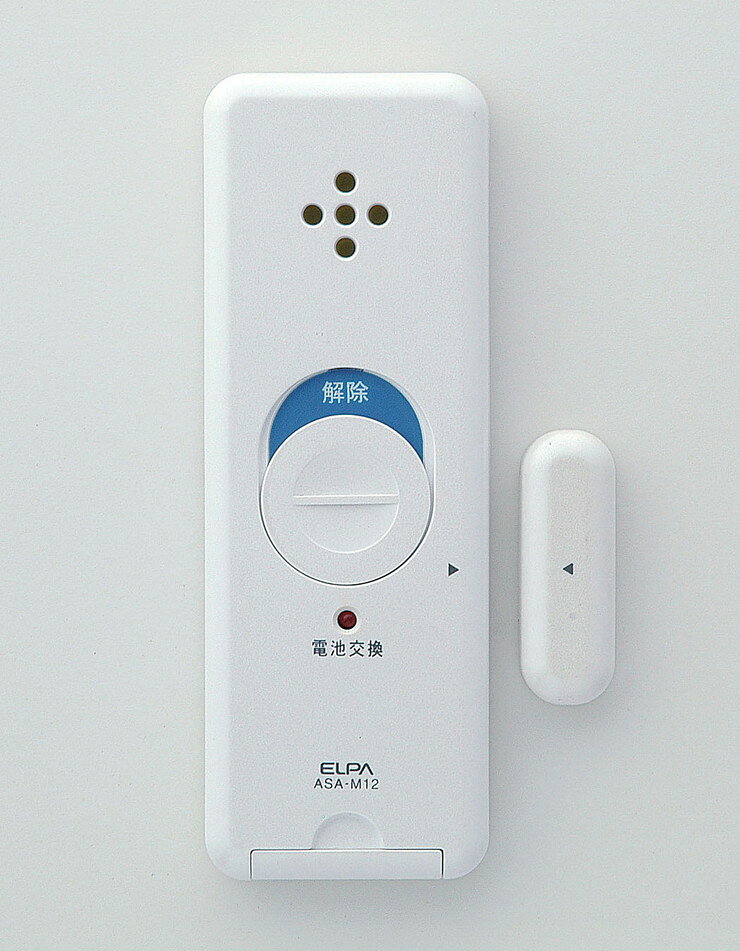 朝日電器 ELPA エルパ 薄型ウインドウアラーム 開放検知 パールホワイト ASA-M12(PW)
