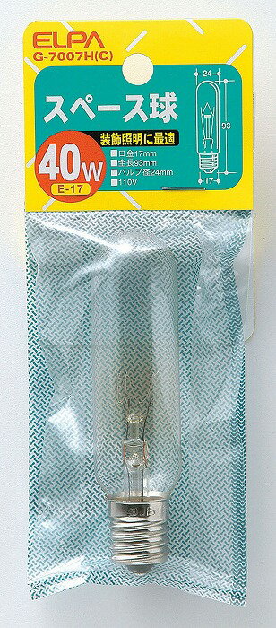 スペース40W G-7007H エルパ ELPA 朝日電器