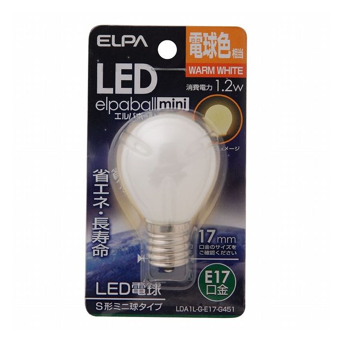 General Light Bulbs - LED電球S形E17 LDA1L-G-E17-G451 エルパ ELPA 朝日電器