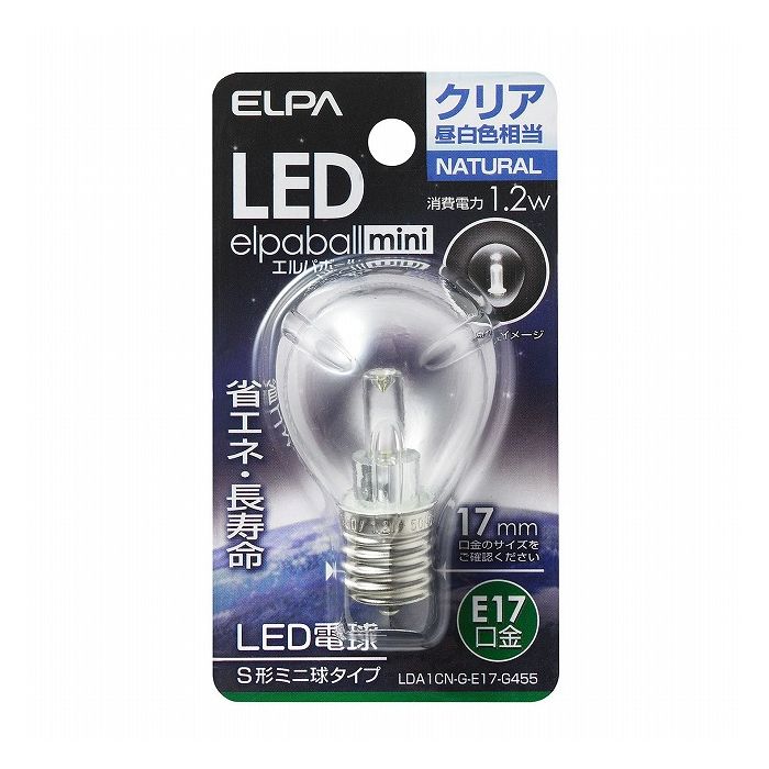 Ball - LED電球S形E17 LDA1CN-G-E17-G455 エルパ ELPA 朝日電器