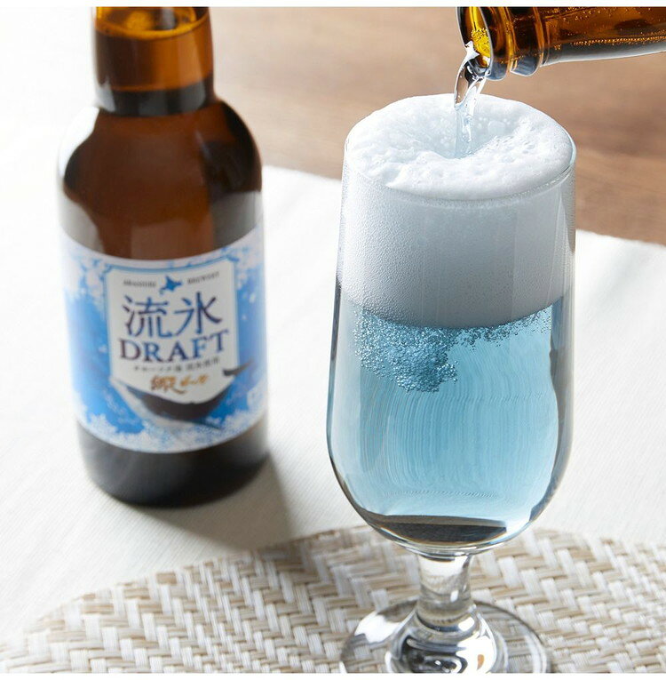青いビール 流氷ドラフト 330ml ラッピング済みギフト(代引不可)【送料無料】 rcmdva-13841661 リコメン堂ホームライフ館 サンプル画像3