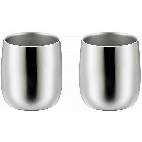 日本製 燕三条 ステンレス二重ロックカップ250ml 2P(代引不可)【送料無料】