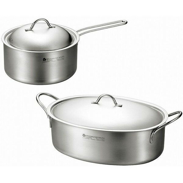 Ih Incompatible - 日本製 燕三条 片手鍋18cm・オーバルパン28cm(代引不可)【送料無料】