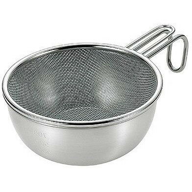 不锈钢 - 日本製 燕三条 シェラカップ・ボウル15cm 手付きザル付き(代引不可)【送料無料】