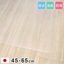 【日本製】ペットマット 完全防水 滑らない 消臭 抗菌 拭ける 犬 猫 マット サークルマット 怪我防止 洗える 床保護 INZT-01 45×65 半透明 防滑 カットOK 床暖房非対応 無地 ずれない(代引不可)【送料無料】(4)