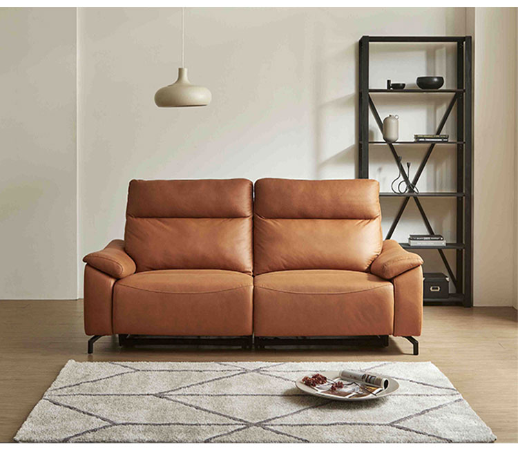 電動ソファ 3人掛け リクライニングソファ レザーファブリック スピーカー付き 幅197cm キャメル ブラウン おしゃれ リビング リビングソファ ファミリー リラックスチェア ソファ(代引不可)【送料無料】