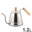 竹井器物製作所 フィーノ ウッドコーヒーポット 1.2L やかん ポット コーヒー お茶 IH対応 日本製 国産 やかん ポット シンプル 麦茶 出汁 湯沸かし ヤカン おしゃれ アウトドア(代引不可)【送料無料】