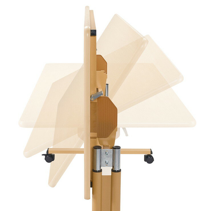 テーブル 昇降式 フラップテーブル 180×90cm T字脚タイプ 福祉介護用 机 テーブル(代引不可)【送料無料】