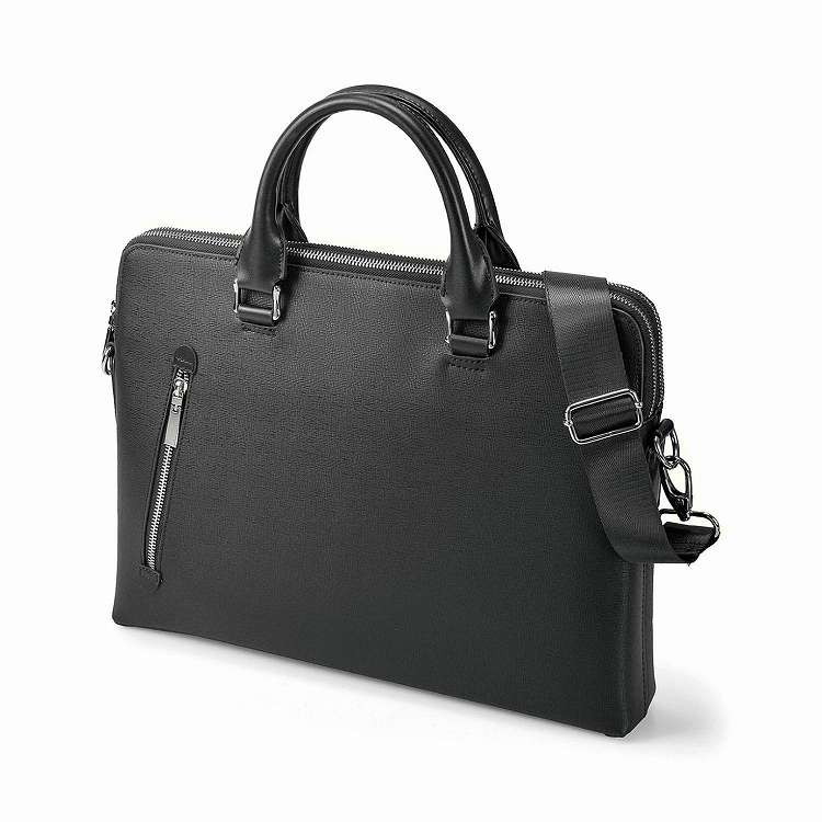 BUSITOOL トラウティ ブリーフケース 薄マチ ダブルルーム型 ブラック 22-5352-10(代引不可)【送料無料】