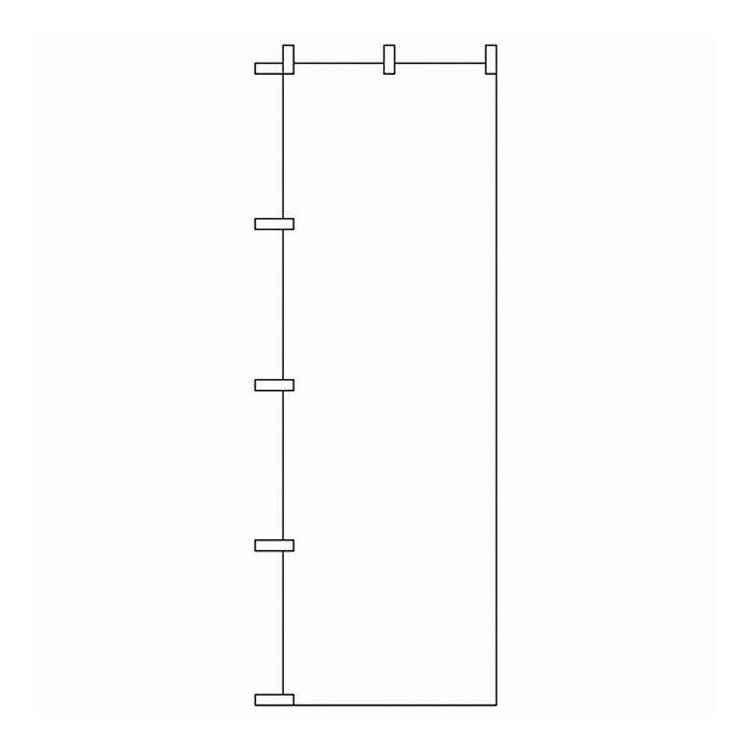Nのぼり 2454 白無地 三方三巻(代引不可)