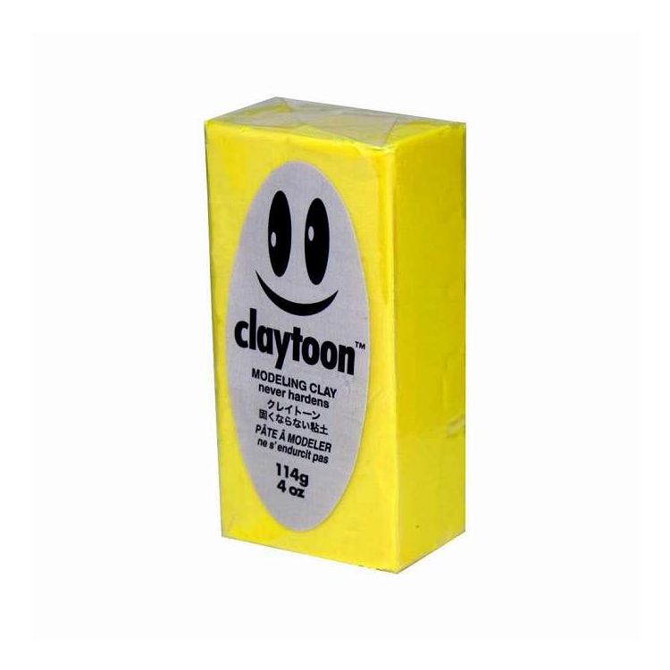 MODELING CLAY(モデリングクレイ) claytoon(クレイトーン) カラー油粘土 イエロー 1/4bar(1/4Pound) 6個セット(代引不可)