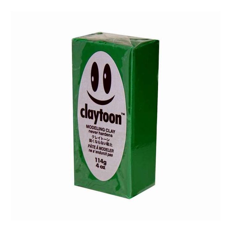 MODELING CLAY(モデリングクレイ) claytoon(クレイトーン) カラー油粘土 グリーン 1/4bar(1/4Pound) 6個セット(代引不可)