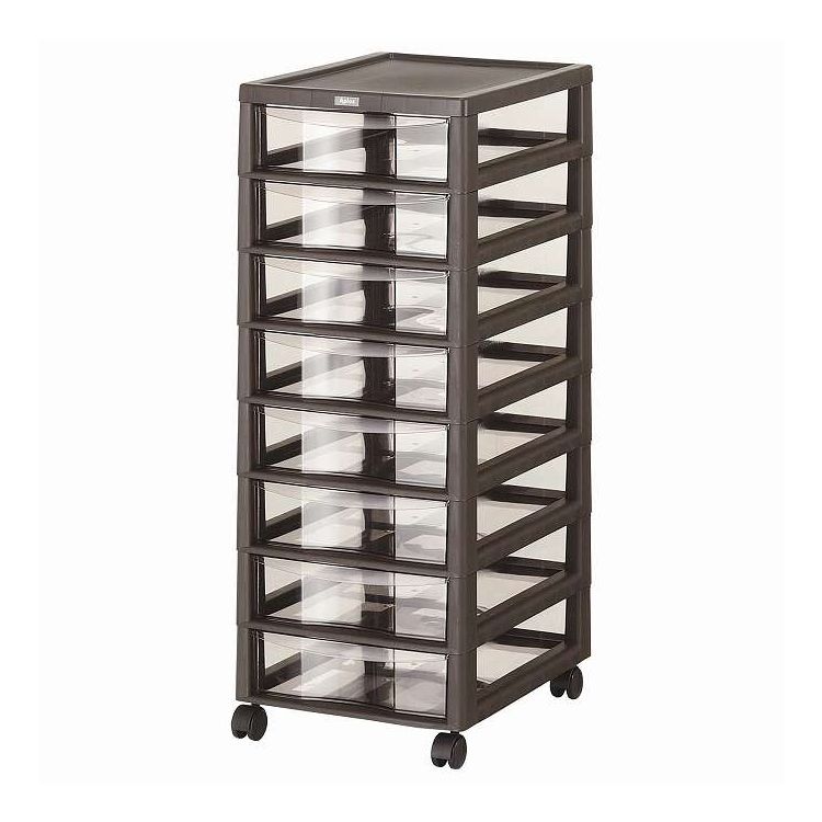 収納ケース アプロス B4深型8段 AP-B4-F8 ダークブラウン・DBR(代引不可)【送料無料】