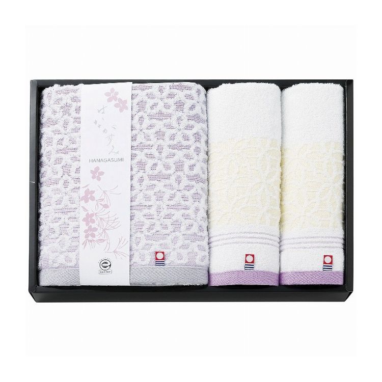 apide はながすみ バス・ウォッシュタオルセット パープル HGM-300PU 日用品雑貨 文房具 手芸 タオル セット タオル【送料無料】