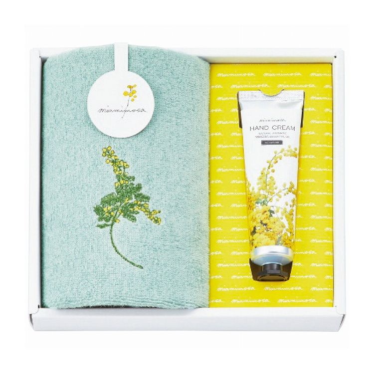 樂天商城 - オオタ ミアミモザ ウォッシュタオル&ハンドクリームセット グリーン MMC10250GR 日用品雑貨 文房具 手芸 タオル セット タオル【送料無料】
