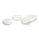 HARIO ハリオ 耐熱ガラス製保存容器Mサイズ3点セット KSTL-M-3006-OW キッチン用品 食器 調理器具 保存容器 調味料入れ シール容器【送料無料】(3)