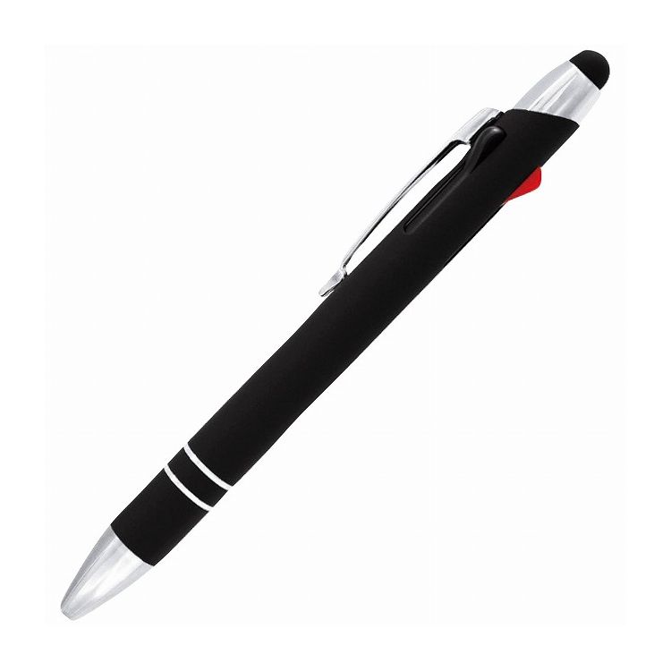 ニード メタルラバー3色タッチボールペン P3406 日用品雑貨 文房具 手芸 文具